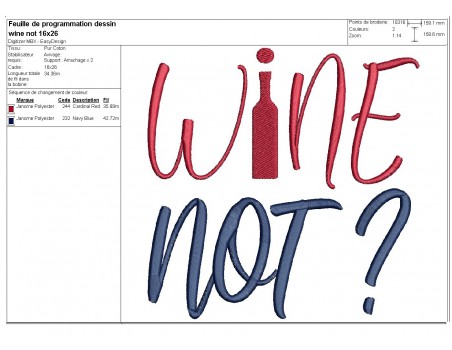 Instant download machine embroidery design wine tasting