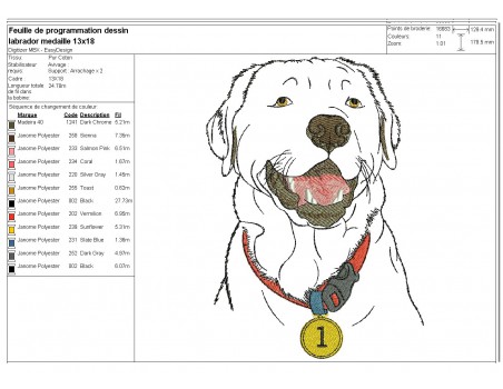 Instant download machine embroidery  labrador with glasses
