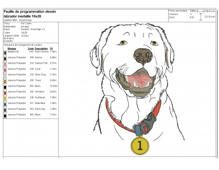 Instant download machine embroidery  labrador with glasses