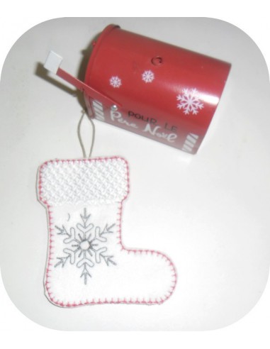 Motif de broderie machine botte de Noël  ITH