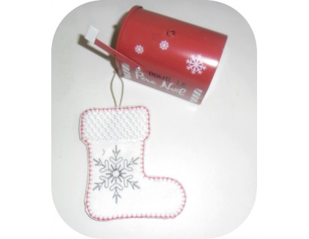 Motif de broderie machine botte de Noël  ITH