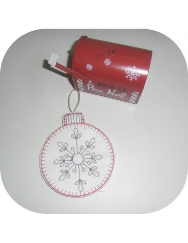 Instant download machine embroidery design ITH Christmas ornament