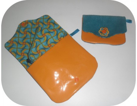 Motif de broderie machine  pochette pour masque ITH