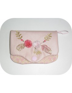 Motif de broderie machine  pochette Boho pour masque ITH