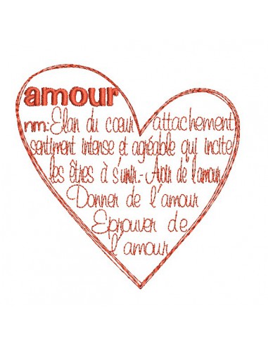 Motif de broderie machine coeur...