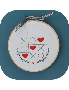 Motif de broderie machine XOXO