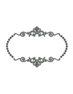 Motif de broderie cadre pompons mannequin n°1