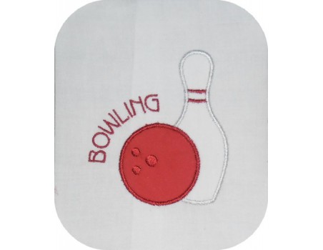 Motif de broderie bowling