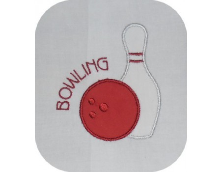 Motif de broderie bowling