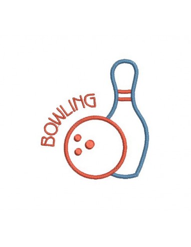 Motif de broderie bowling