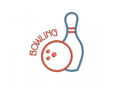 Motif de broderie bowling