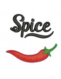 Instant download machine embroidery design Red pepper