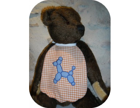 Motif de broderie ballon caniche