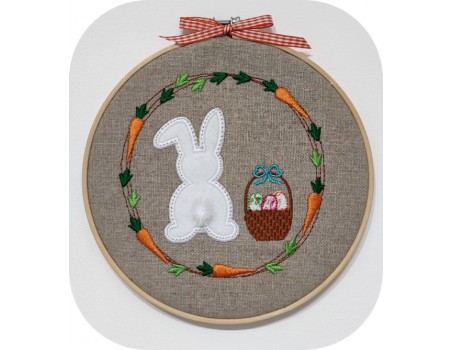 machine embroidery design easter  little rabbit 3D