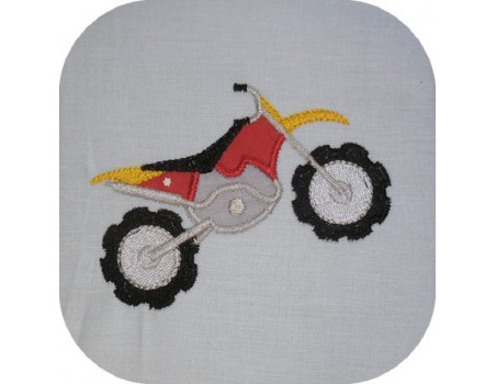 Motif de broderie moto cross