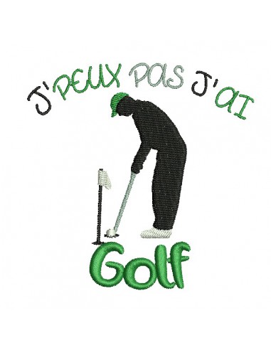 machine  Embroidery design  i can not  golf for men