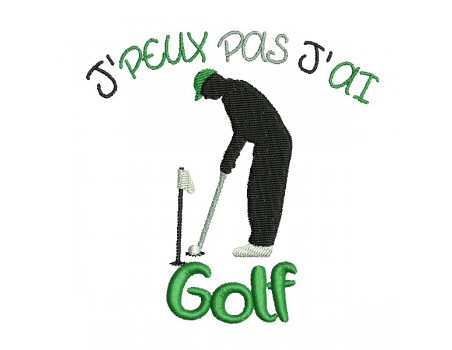 machine  Embroidery design  i can not  golf for men