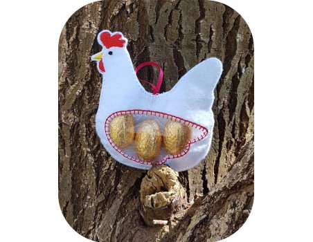 Instant download machine embroidery design hen candy bag ith