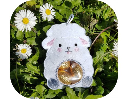 Instant download machine embroidery design candy bag sheep  embroidered ITH