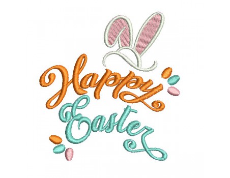 Motif de broderie machine Happy easter