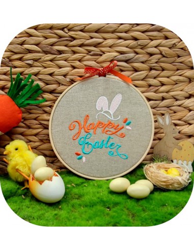 Instant download machine embroidery design  happy easter