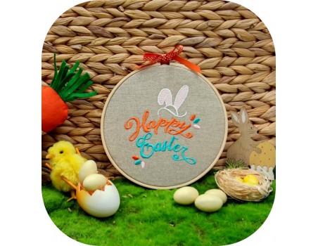 Instant download machine embroidery design  happy easter