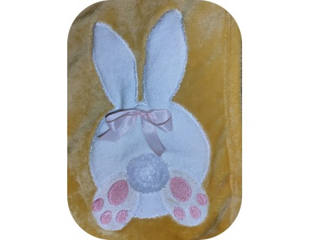 machine embroidery design  little rabbit 3D fringe