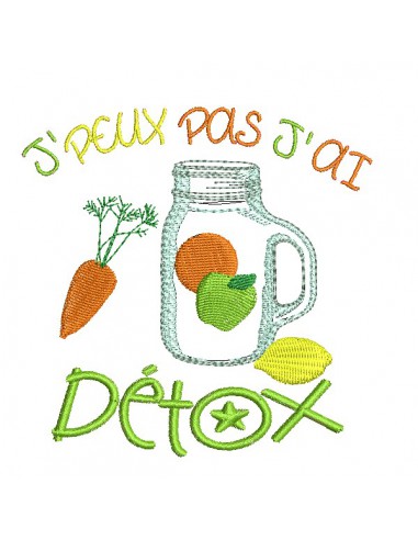 machine  Embroidery design  i can not  detox