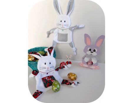 Motif de broderie machine doudou lapin ITH