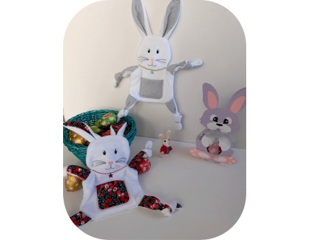 Motif de broderie machine doudou lapin ITH