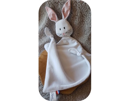 machine embroidery  design rabbit blanket head ith