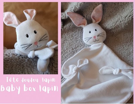 machine embroidery  design rabbit blanket head ith