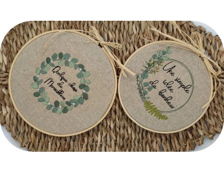 machine embroidery design eucalyptus frame