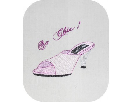 Motif de broderie chaussure femme