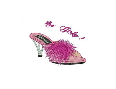 Motif de broderie mule femme