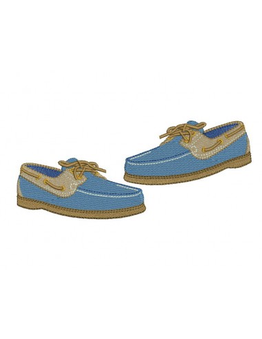 Motif de broderie chaussure  bateau homme