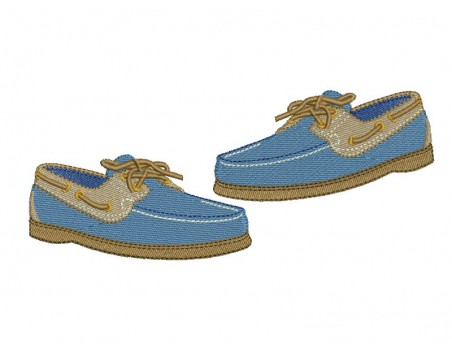 Motif de broderie chaussure  bateau homme