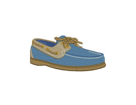 Motif de broderie chaussure  bateau homme