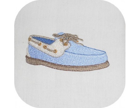 Motif de broderie chaussure  bateau homme