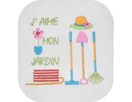 Motif de broderie jardin