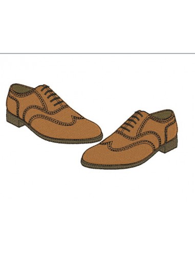 Instant download machine embroidery design men's shoe