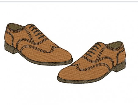 Instant download machine embroidery design men's shoe