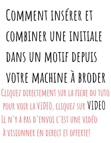 Comment insérer une initiale dans un motif