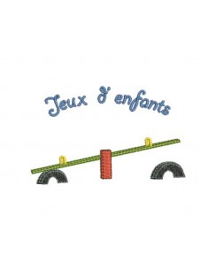 Motif de broderie balançoire
