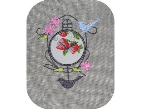 Motif de broderie horloge