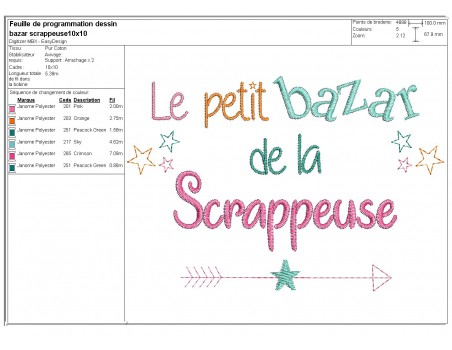 machine embroidery design text Scrapp Bazaar