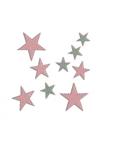 Motif de broderie  étoiles