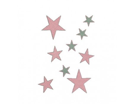 Motif de broderie  étoiles