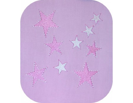 Motif de broderie  étoiles