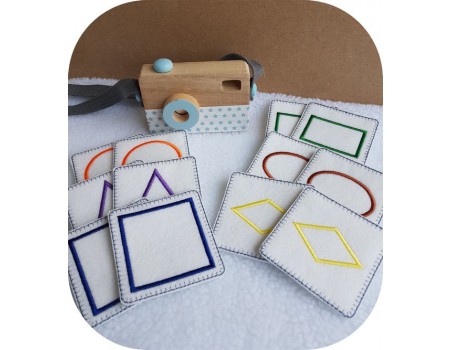 machine embroidery design ith shapes and colors montessori memory game